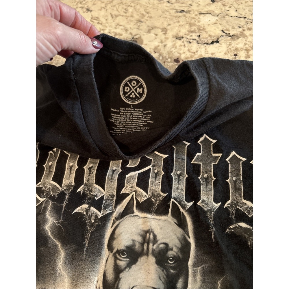 Humor Men's Loyalty Tough Dog Cotton Graphic Tee, Black Size L - Picture 3 of 3